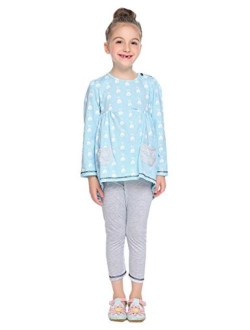 Little Girls Clothing Sets Bunny Long Sleeve Outfits 2 PCS Top Leggings Pajamas Sets