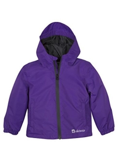 OAKI Rain Jacket for Kids/Toddlers, Waterproof, Breathable, Lightweight with Hood