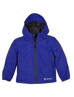 OAKI Rain Jacket for Kids/Toddlers, Waterproof, Breathable, Lightweight with Hood