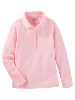 Girls' Long-Sleeve Uniform Polo Shirt