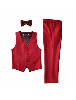 YuanLu 3 Piece Kids Boys' Formal Blazer Vest and Pants Dress Suits Set for Party