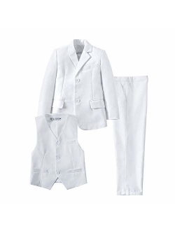 YuanLu 3 Piece Kids Boys' Formal Blazer Vest and Pants Dress Suits Set for Party