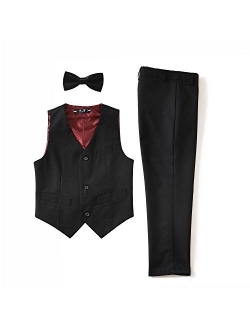 YuanLu 3 Piece Kids Boys' Formal Blazer Vest and Pants Dress Suits Set for Party