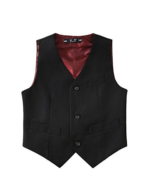 YuanLu 3 Piece Kids Boys' Formal Blazer Vest and Pants Dress Suits Set for Party