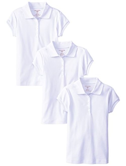 Dockers Girls' Uniform Short Sleeve Polo (Pack of 3)