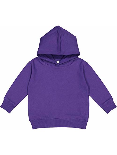 RABBIT SKINS Toddler Fleece Long Sleeve Hooded Pullover Sweatshirt with Side Seam Pockets