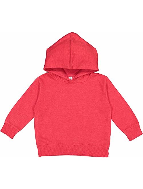 RABBIT SKINS Toddler Fleece Long Sleeve Hooded Pullover Sweatshirt with Side Seam Pockets