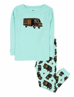 UPS Truck Kids & Toddler Pajamas Boys Girls 2 Piece Pjs Set 100% Cotton Sleepwear (2-14 Years)