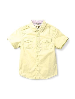 Boys' Summer Short Sleeve Button Down Cotton Shirt