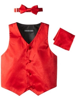 American Exchange Little Boys's' Satin 4 Piece Vest Set