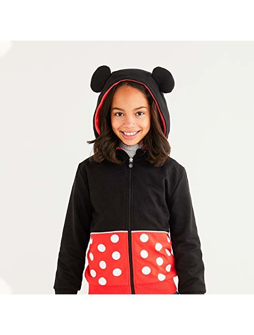 CUBCOATS Minnie Mouse - 2-in-1 Transforming Hoodie and Soft Plushie - Red and Black