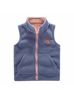 Motteecity Boys' Warm Zipper Fleece Vest