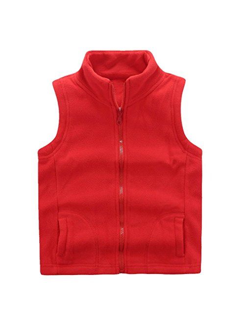 Motteecity Boys' Warm Zipper Fleece Vest