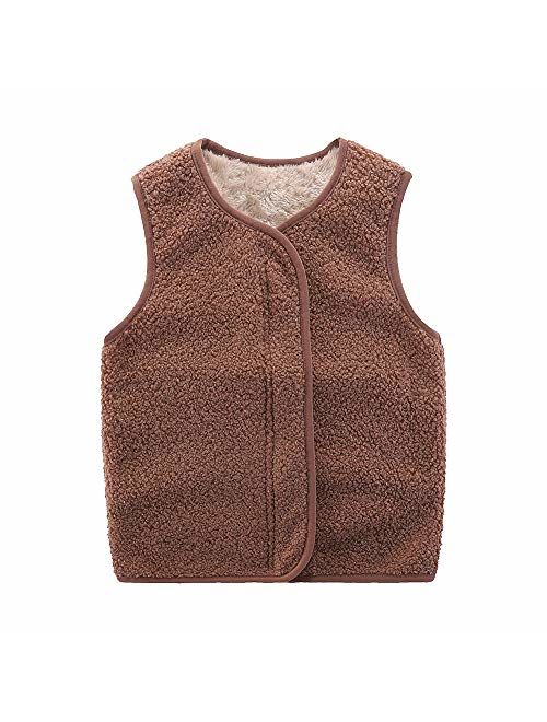 Motteecity Boys' Warm Zipper Fleece Vest