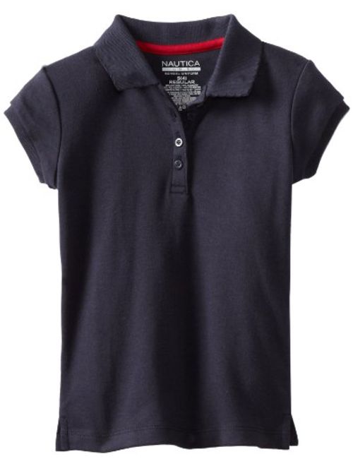 Nautica Girls' Short Sleeve Polo Shirt