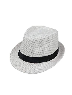 EachEver Kid Boys Fedora Hat Jazz Cap Cotton Photography Trilby Top Sun Hats