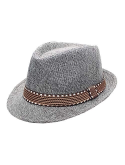 EachEver Kid Boys Fedora Hat Jazz Cap Cotton Photography Trilby Top Sun Hats