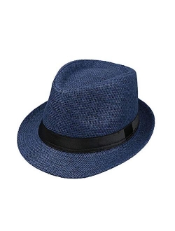 EachEver Kid Boys Fedora Hat Jazz Cap Cotton Photography Trilby Top Sun Hats