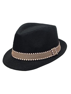 EachEver Kid Boys Fedora Hat Jazz Cap Cotton Photography Trilby Top Sun Hats