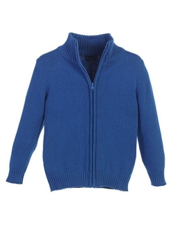 Boy's Knitted Full Zip 100% Cotton Cardigan Sweater