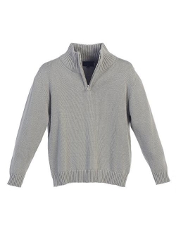 Boy's Knitted Half Zip 100% Cotton Sweater