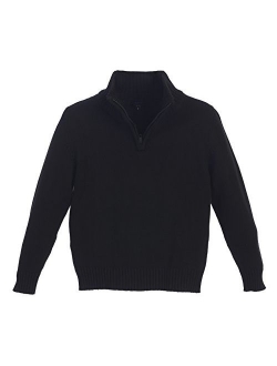 Boy's Knitted Half Zip 100% Cotton Sweater