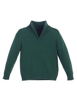 Boy's Knitted Half Zip 100% Cotton Sweater