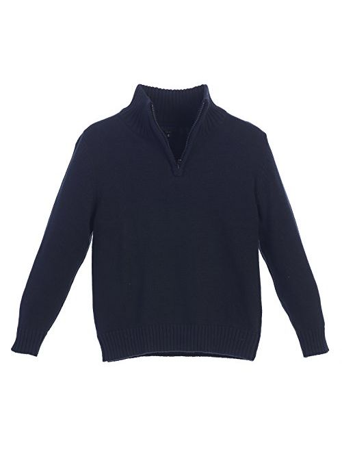 Gioberti Boy's Knitted Half Zip 100% Cotton Sweater