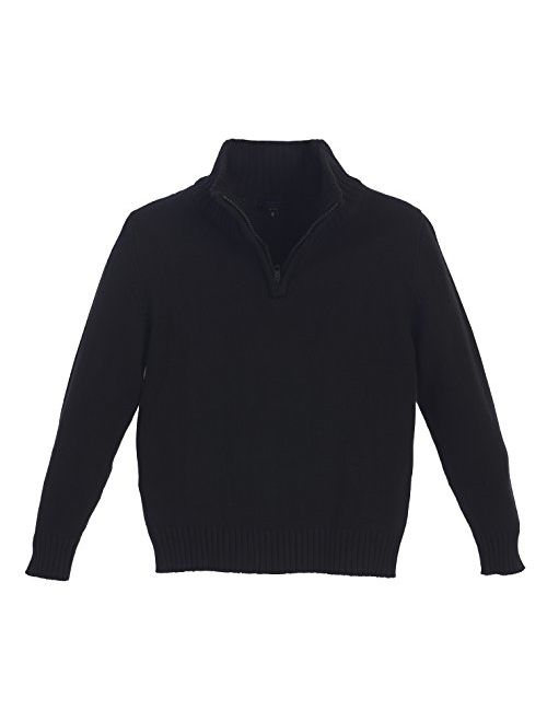 Gioberti Boy's Knitted Half Zip 100% Cotton Sweater