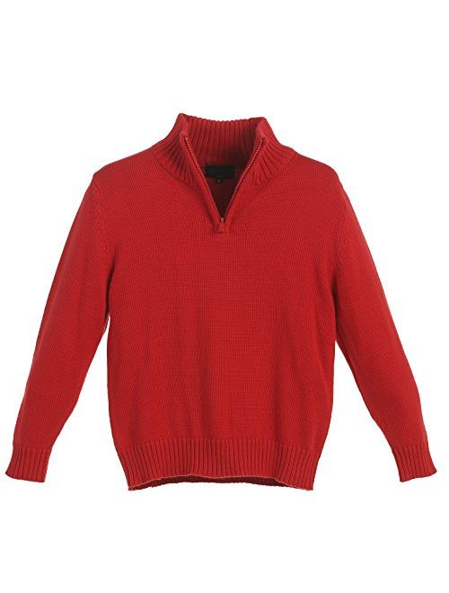 Gioberti Boy's Knitted Half Zip 100% Cotton Sweater