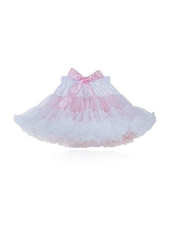 kephy Baby Pettiskirt Little Girl Pleated Tulle Skirt Extra Fluffy Princess Tutu Skirt Dance Dress (0-10T)