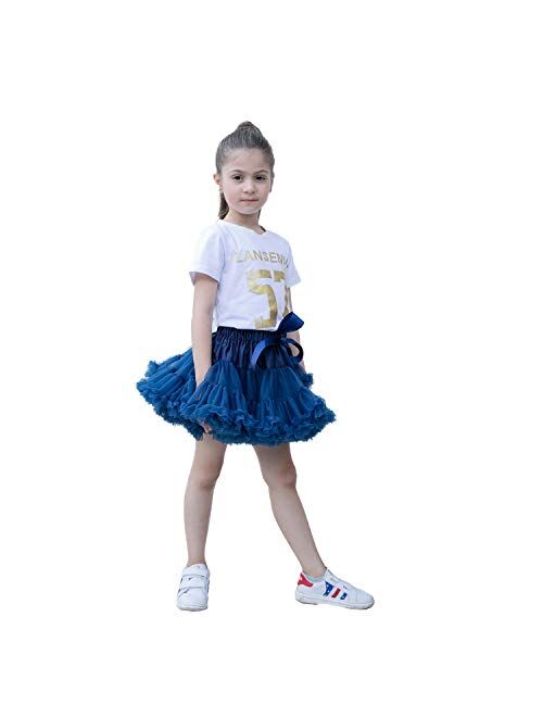 kephy Baby Pettiskirt Little Girl Pleated Tulle Skirt Extra Fluffy Princess Tutu Skirt Dance Dress (0-10T)