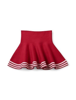 Mesinsefra Little Big Girls' High Waist Knitted Flared Pleated Skirt Casual