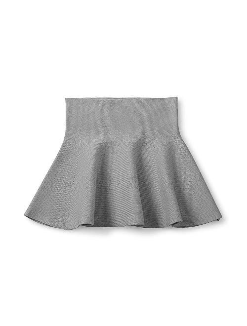 Mesinsefra Little Big Girls' High Waist Knitted Flared Pleated Skirt Casual