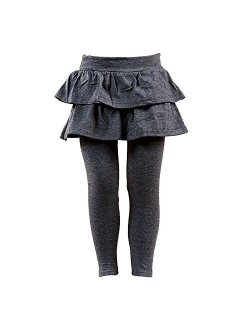 Weixinbuy Girls Double Layer Skirts Pants Cashmere Culottes