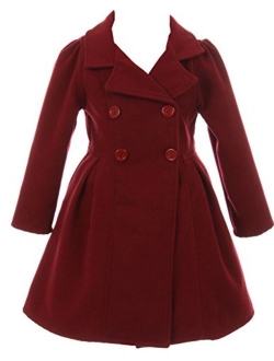 iGirlDress Coat Long Sleeve Button Pocket Long Winter Coat Outerwear