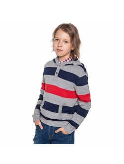 Benito & Benita Boys Cute Hoodies Striped Pullover Sweater Cotton Clothes for Children