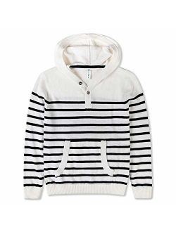 Benito & Benita Boys Cute Hoodies Striped Pullover Sweater Cotton Clothes for Children