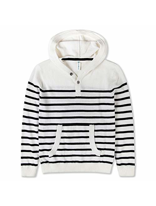 Benito & Benita Boys Cute Hoodies Striped Pullover Sweater Cotton Clothes for Children