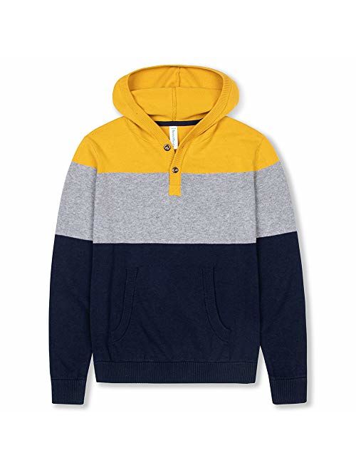 Benito & Benita Boys Cute Hoodies Striped Pullover Sweater Cotton Clothes for Children