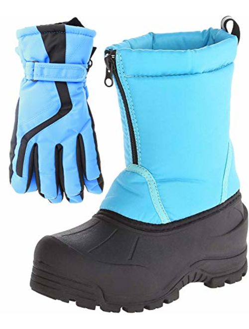 Northside Icicle Kids Winter Snow Boots & Gloves Combo for Girls & Boys