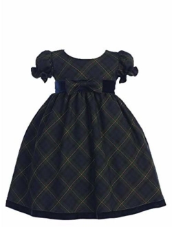 Lito Girls Holiday Christmas Year's Plaid Dress