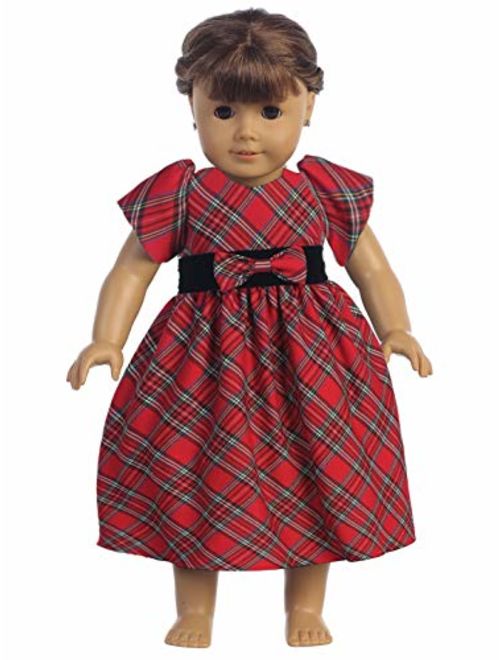 Lito Girls Holiday Christmas Year's Plaid Dress