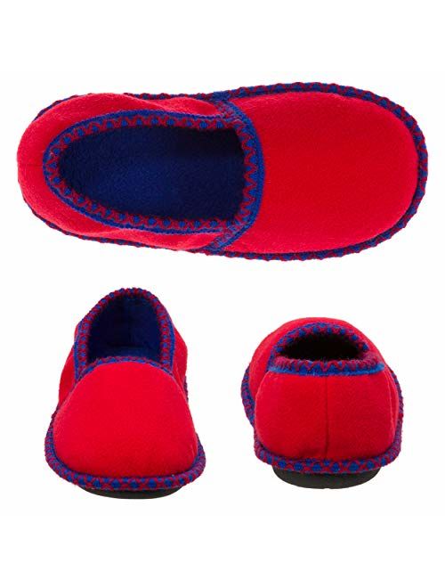 Dearfoams Kids' Df Boy's Fleece Closed Back Slipper