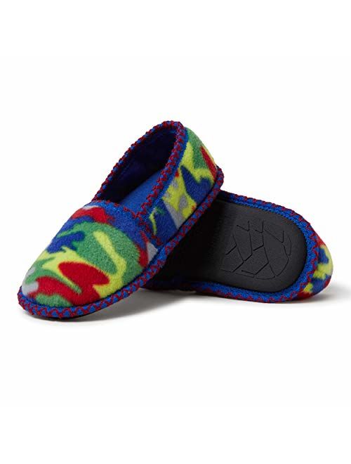 Dearfoams Kids' Df Boy's Fleece Closed Back Slipper