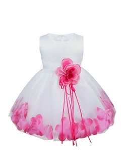 YiZYiF Baby Girls Flower Petals Formal Bridesmaid Wedding Party Tutu Dress