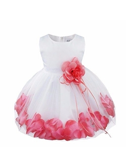 YiZYiF Baby Girls Flower Petals Formal Bridesmaid Wedding Party Tutu Dress