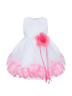 YiZYiF Baby Girls Flower Petals Formal Bridesmaid Wedding Party Tutu Dress