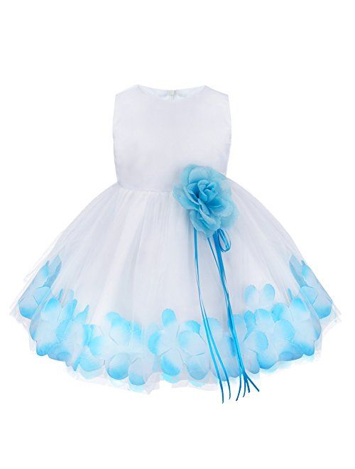 YiZYiF Baby Girls Flower Petals Formal Bridesmaid Wedding Party Tutu Dress