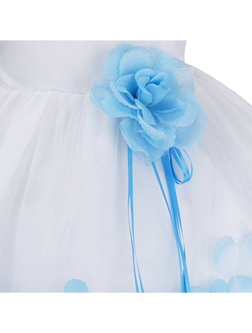 YiZYiF Baby Girls Flower Petals Formal Bridesmaid Wedding Party Tutu Dress